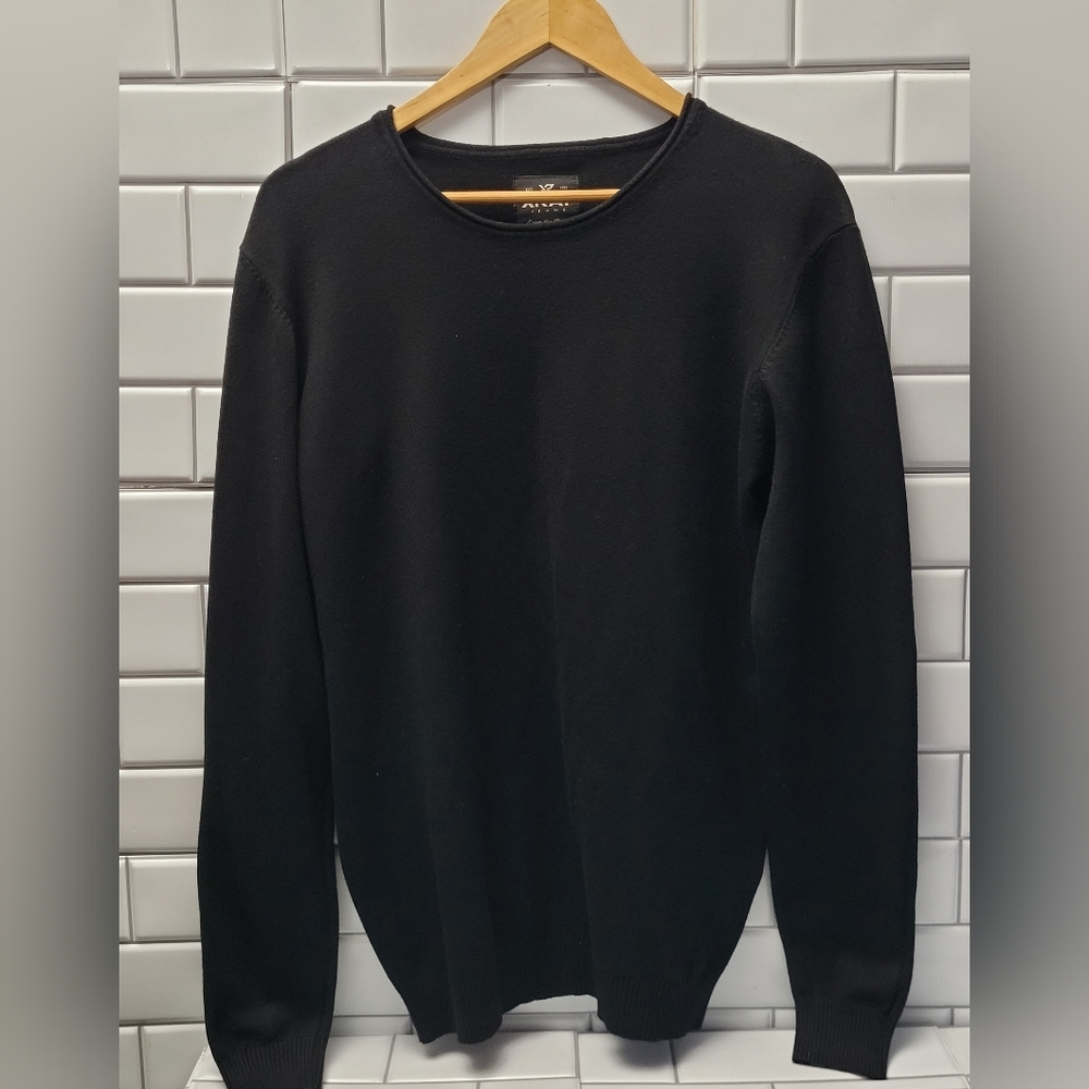 XRAY JEANS Men’s Black Crew Neck Medium Weight Extra Soft SweaterSize M   armp